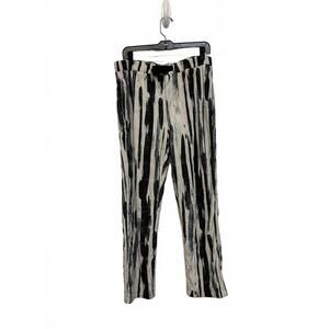 Snow Peak Polartec All Over Patterned Outdoor Pants w/ Belt Gray Black Medium